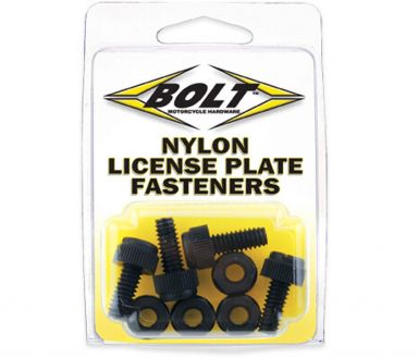 Billet Aluminum License Plate Frame Bolts For Harley | Black & Silver Hex Set Of 4
