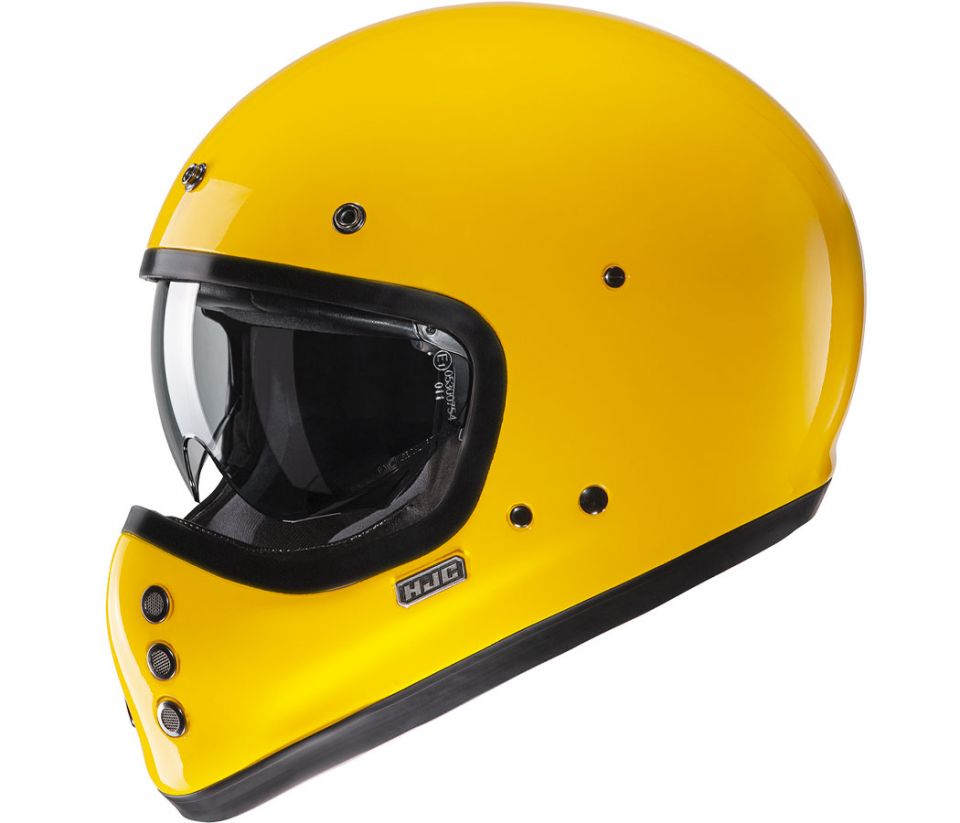 バイクフルフェイスヘルメット 【HJC V60】 cyclebitz: HJC V60 Scrambler Helmet - Deep Yellow