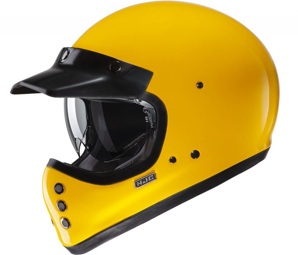 cyclebitz: HJC V60 Scrambler Helmet - Deep Yellow
