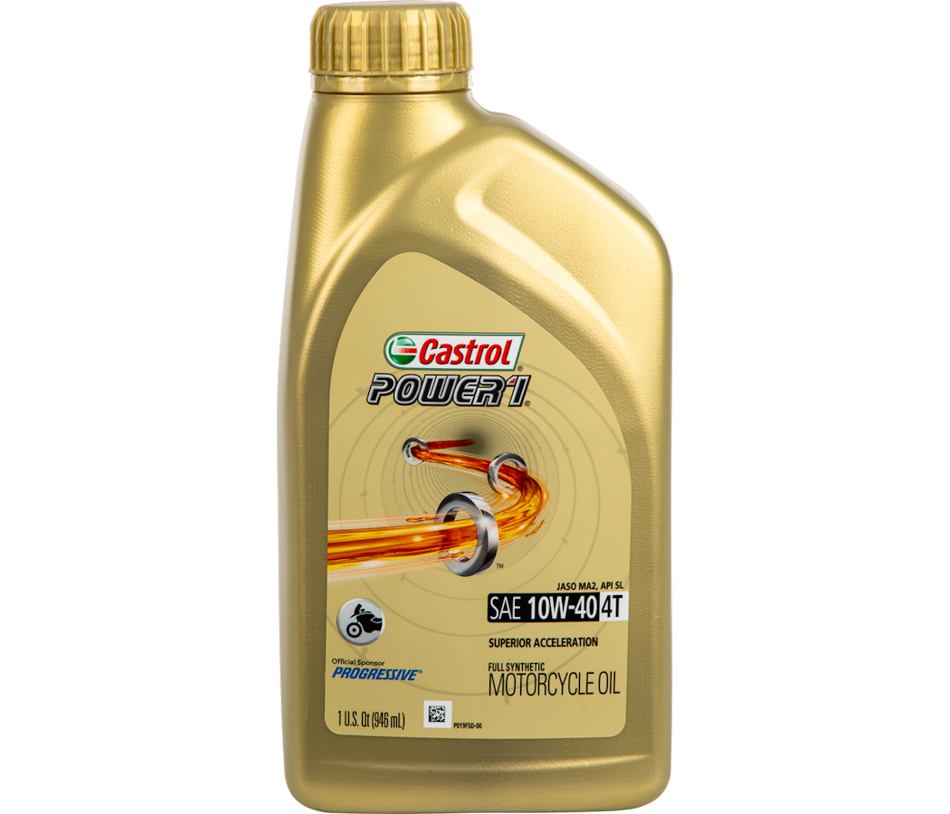Castrol Oil Power 4T 10W40 Synthetic 1QT - Cyclebitz