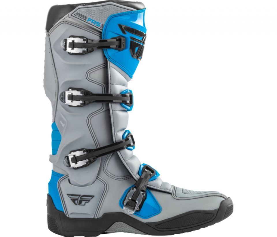 cyclebitz: Fly Racing FR5 Moto-X Boots Grey/Blue