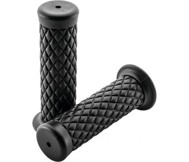 BikeMaster Quilted Motorcycle Grips - Black 102296