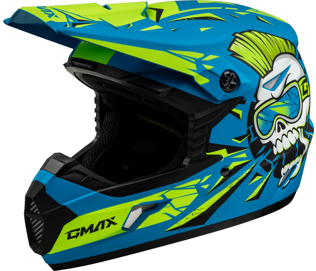gmax motorcycle helmet blue GM-11 Decima - Black/Grey/White Featuring a single Youth shell size GMAX OF-2 Open-Face Helmet Blue