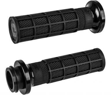 ODI V-Twin Lock-On Hart-Luck Waffle Grips 1" Black TBW