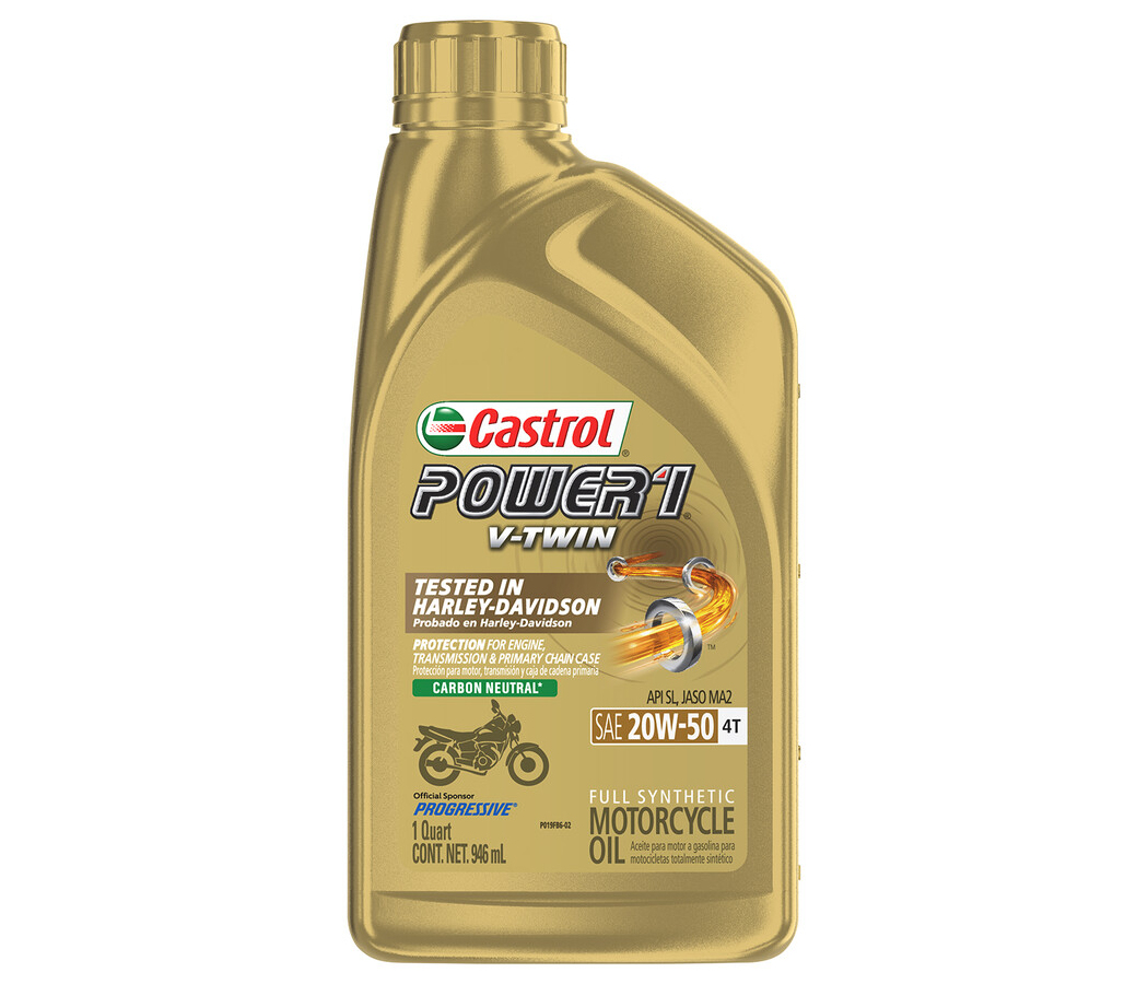 Castrol Oil Power V-Twin 4T 20W50 Synthetic 1QT - Cyclebitz