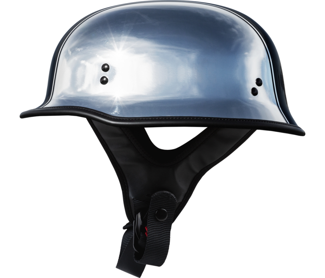 chrome tape motorcycle helmet Daytona Retro Full Face Helmet: Vintage Style - Captain America Stealth snug fit Added Safety Technology cyclebitz: Highway 21 9mm German