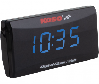 KOSO Super Slim Clock / Volt Meter Blue Display