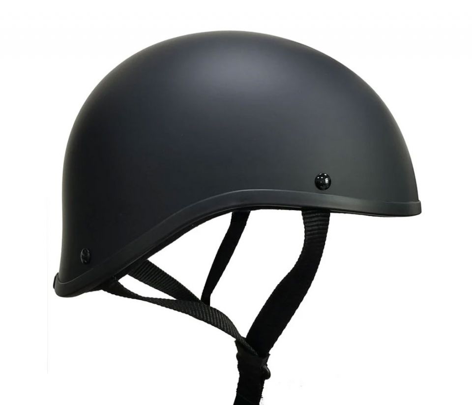 crazy al's world's smallest dot motorcycle helmets lightest Beanie Helmet Flat Black No Peak XXL 55.88 21 5/8 Top 4 Low Profile Beanie