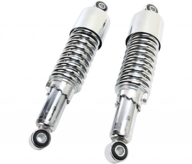 EMGO Shorty Shocks Chrome/Black Clevis 11.4"