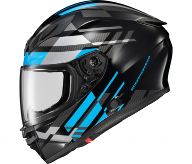 Scorpion EXO-R430 Helmet Paradox Light Blue