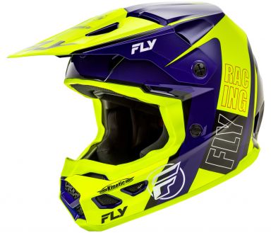 Fly Racing Kinetic Rally Helmet Hi-Vis/Blue/Black