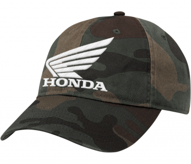 Honda Wing Curved Bill Hat Woodland Camo/White
