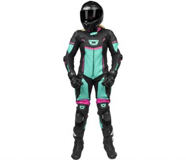 Cortech Women's Revo Sport Air 1-Piece Suit Black/Teal