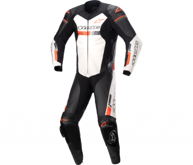 Alpinestars GP Force Chaser 1-Piece Race Suit Black/White/Red Fluo