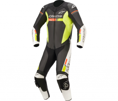 Alpinestars GP Force Chaser 1-Piece Race Suit Black/White/Red Fluo/Yellow Fluo