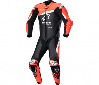 Alpinestars GP Plus v4 Leather Suit Black/Red Fluo/White