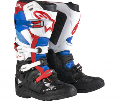 Alpinestars Honda Tech 7 Enduro Drystar Boots - White/Blue/Red