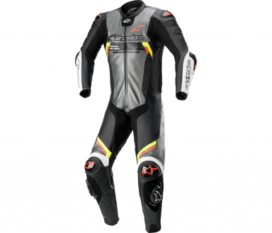 Alpinestars Missile Ignition v2 1-Piece Race Suit Grey/Black/Yellow/Red Fluo