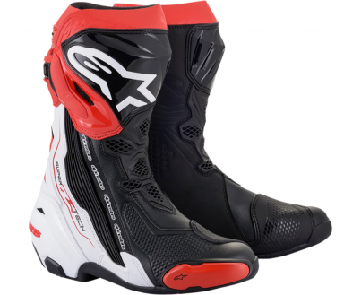Alpinestars Supertech R Boots - Black/White/Red