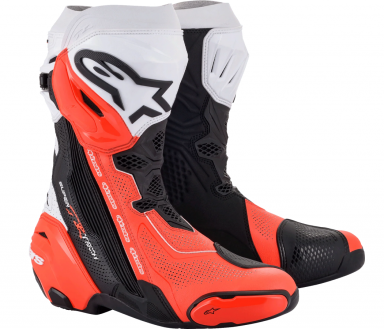 Alpinestars Supertech V Boots - Black/Fluo Red/White