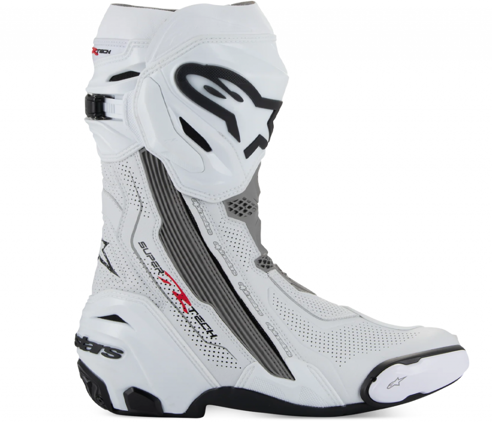 cyclebitz: Alpinestars Supertech V Boots - White/Grey/Black