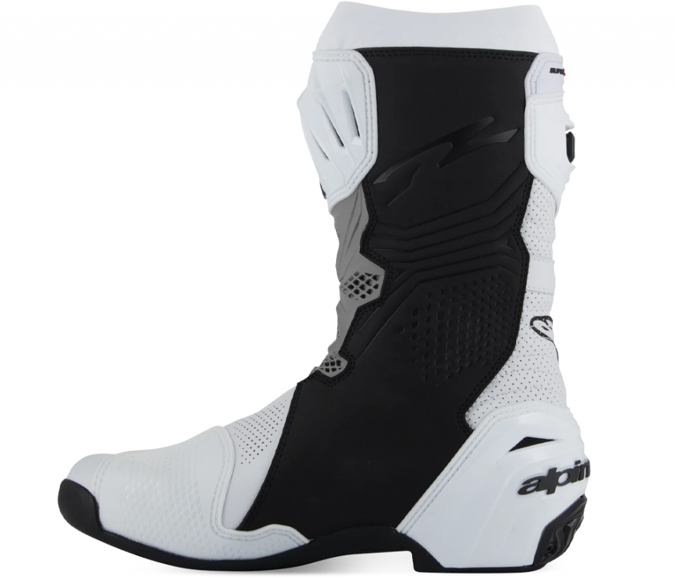 Alpinestars V バイクブーツ レザー cyclebitz: Alpinestars Supertech V Boots - White/Grey/Black