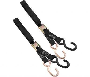 BikeMaster Standard 1" Tie Down Set Black