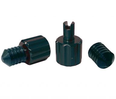 DRC Air Valve Caps - Valve Wrench 2-pack Black