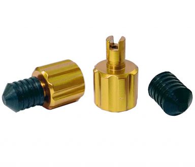 DRC Air Valve Caps - Valve Wrench 2-pack Gold