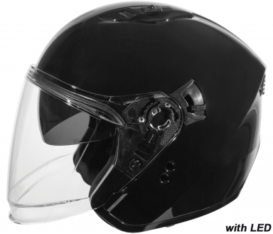 GMAX OF-87 Open Face Helmet w/ LED Black