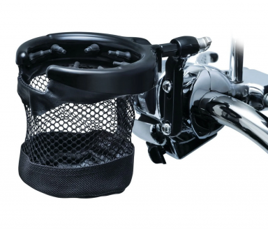 Kuryakyn Mesh Drink Holder with 1" Bar Clamp Black