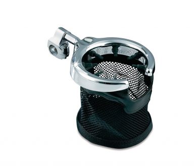 Kuryakyn Mesh Drink Holder with 1" Bar Clamp Chrome
