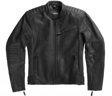 Pando Moto Tatami LT 01 Leather Motorcycle Jacket Black