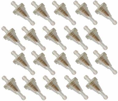 Inline Fuel Filter Slim 6mm - 1/4" Fuel Line - 20 Pack