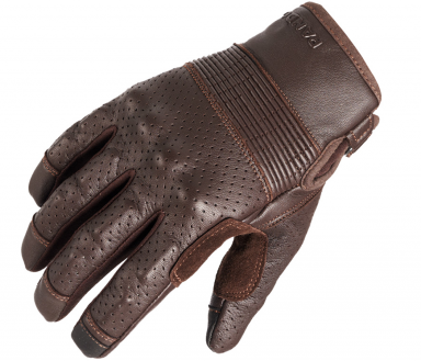 Pando Moto Onyx Brown Leather Motorcycle Gloves