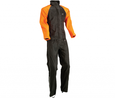 Z1R Women's 2-Piece Rain Suit Black/Orange