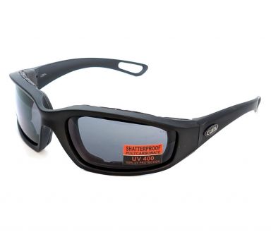Foam Insulated Riding Glasses Matte Black - Smoke Lens