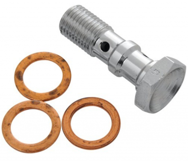 Goodridge Double Banjo Bolt Chrome 3/8" 24