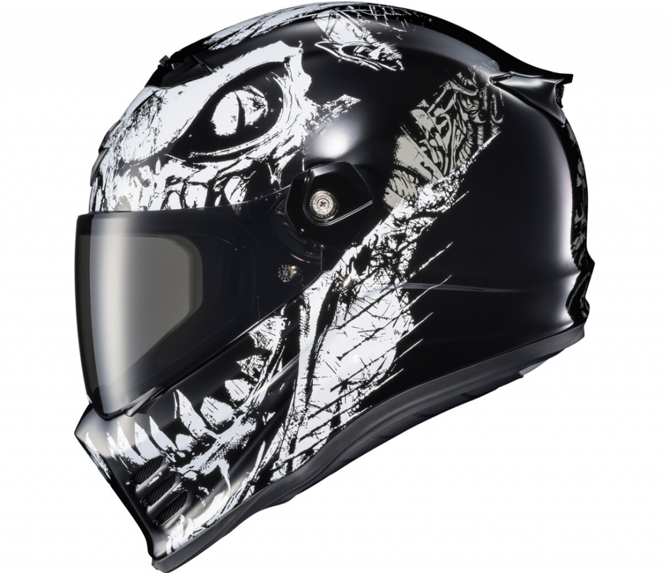 cyclebitz: Scorpion Covert FX Full Face Helmet Caiman Gloss Black