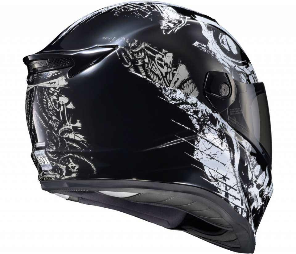 cyclebitz: Scorpion Covert FX Full Face Helmet Caiman Gloss Black