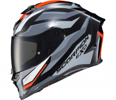 Scorpion EXO-R1 Air Helmet - Raven Black/Red/Grey