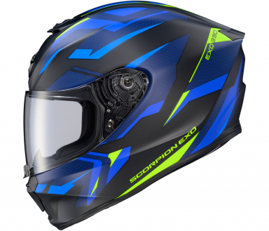 Scorpion EXO-R330 Helmet Saga Black/Blue/Hi-Vis