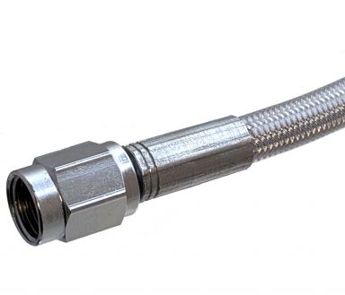 Stainless Braided Brake Line 20" Clear Universal