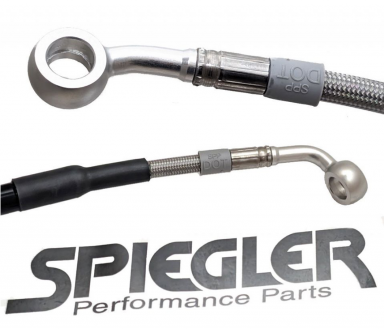 Stainless Brake Line Kit Silver Suzuki DR650SE Rear