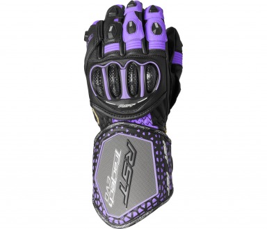 RST Women's TracTech Evo 4 Gloves Black/Fuchsia/Grey Leather