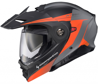Scorpion EXO-AT960 Modular Helmet Topographic 2 Orange/Grey