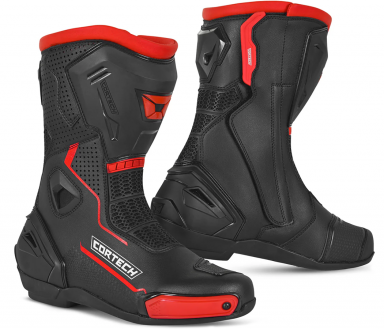 Cortech Revo RR Air Boots - Black/Fluo Red
