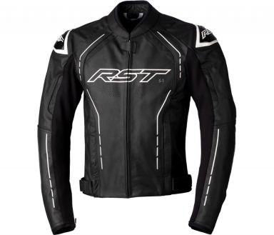RST S1 CE Leather Jacket Black/White XL *CLOSEOUT*