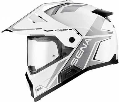 SENA Outlander Smart DS Helmet - Gloss White