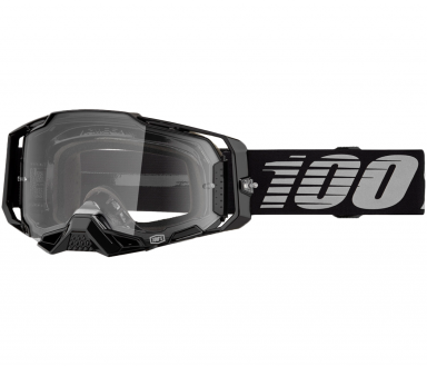 100% Armega Goggle Black w/ Clear Lens